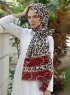 Nadida - Hijab à Motifs Rouge - Sal Evi