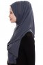 Yara - Hijab Crepe Pratique One-Piece Anthracite