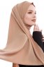 Yara - Hijab Crepe Pratique One-Piece Camel