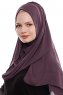 Yara - Hijab Crepe Pratique One-Piece Violet