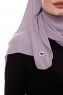 Yara - Hijab Crepe Pratique One-Piece Gris Pierre