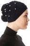 Yaren - Turban Crepe Chiffon Bleu Marin - Sehr-i Sal