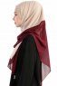 Yelda Beige & Bordeaux Chiffon Hijab Sjal Madame Polo 130041-3
