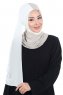 Ylva - Hijab Chiffon Pratique Crème & Taupe