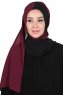 Ylva - Hijab Chiffon Pratique Prune & Noir
