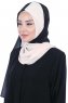 Ylva - Hijab Chiffon Pratique Noir & Beige