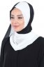Ylva - Hijab Chiffon Pratique Blanc & Noir