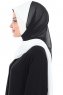 Ylva - Hijab Chiffon Pratique Blanc & Noir