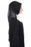 Ylva - Hijab Chiffon Pratique Blanc & Noir
