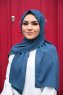 Zahra - Hijab En Crêpe Vert Pétrole - Mirach