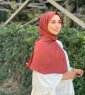 Zahra - Hijab En Crêpe Rouge Brique - Mirach
