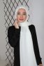 Zahra - Hijab En Crêpe Blanc - Mirach