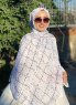 Zakiyah - Hijab En Coton à Motif Blanc