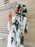 Zerline - Hijab à Motifs Vert - Sal Evi