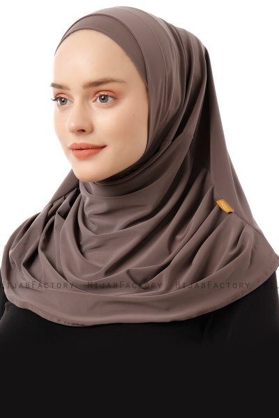 Esma - Hijab Amira Taupe Foncé - Firdevs