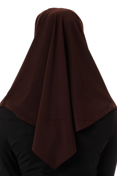 Esma - Hijab Amira Marron Foncé - Firdevs