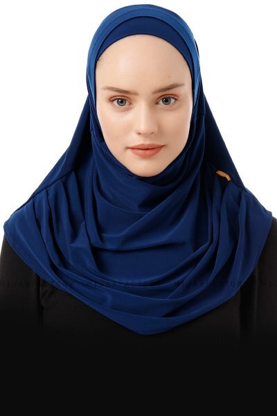 Esma - Hijab Amira Bleu Marin Clair - Firdevs