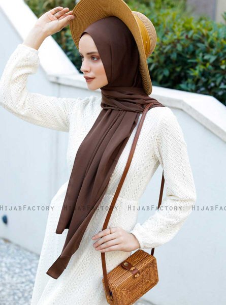 Emira - Hijab Marron Foncé - Sal Evi
