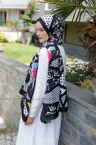Hijab Twill à Motifs Memphis - Sal Evi