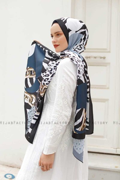 Hijab Twill à Motifs Chaîne - Sal Evi