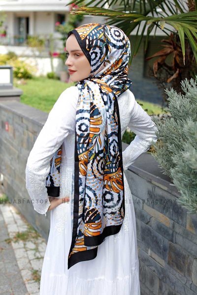 Hijab Twill à Motifs Palmier - Sal Evi