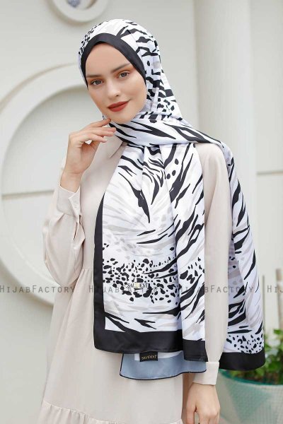 Hijab Twill à Motifs Whirlpool - Sal Evi