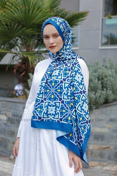 Hijab Twill à Motifs Spring - Sal Evi