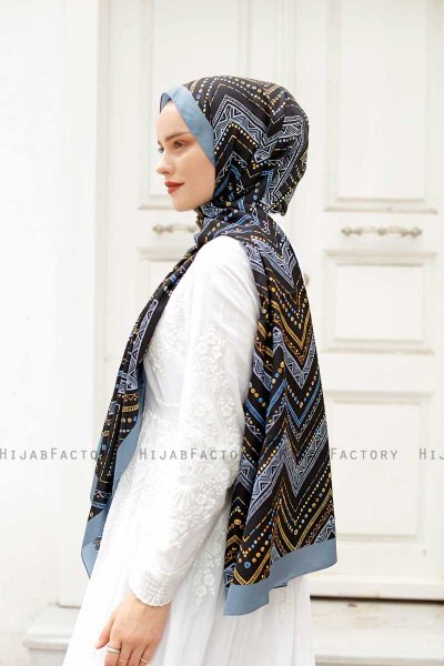 Hijab Twill à Motifs Ethnic - Sal Evi