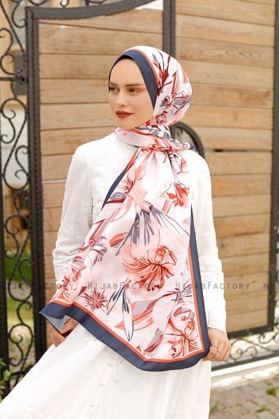 Hijab Twill à Motifs Honeysuckle - Sal Evi