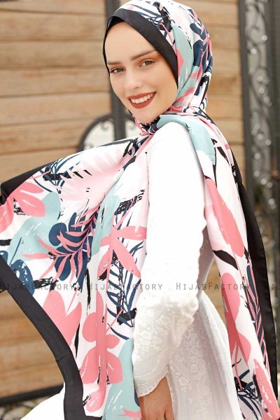 Hijab Twill à Motifs Garden - Sal Evi