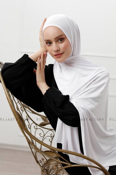 Sibel - Hijab Jersey Blanc