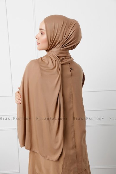 Sibel - Hijab Jersey Marron