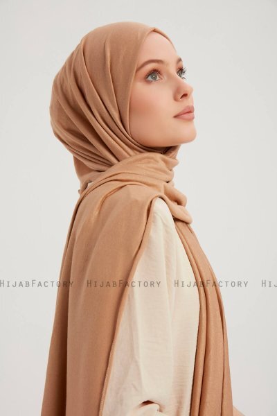 Sibel - Hijab Jersey Marron Clair