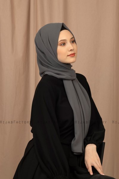 Yildiz - Hijab Crepe Chiffon Gris