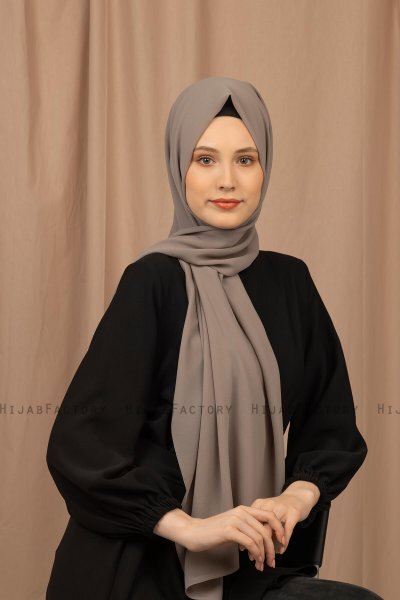 Yildiz - Hijab Crepe Chiffon Sand Foncé