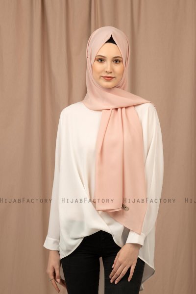 Yildiz - Hijab Crepe Chiffon Saumon