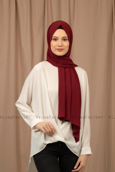 Yildiz - Hijab Crepe Chiffon Cherry