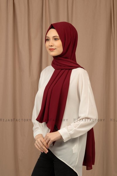 Yildiz - Hijab Crepe Chiffon Cherry