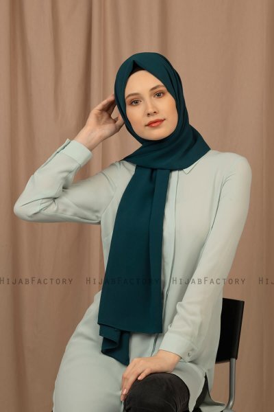 Yildiz - Hijab Crepe Chiffon Vert Foncé