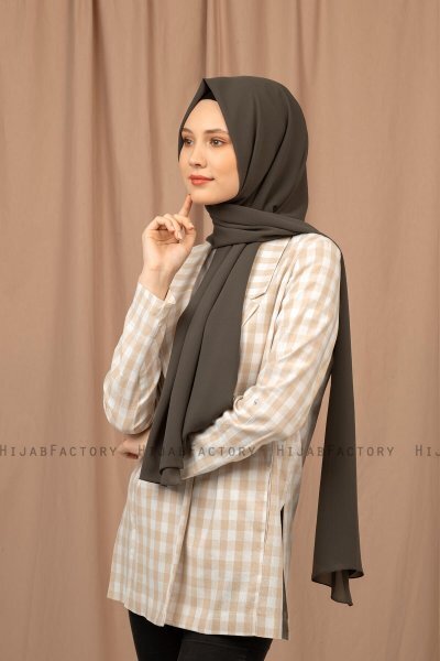 Yildiz - Hijab Crepe Chiffon Kaki