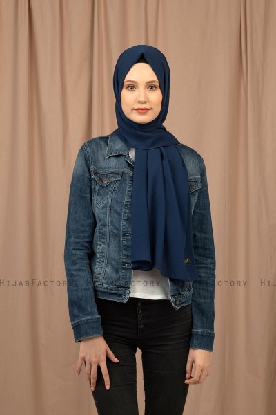 Yildiz - Hijab Crepe Chiffon Bleu Marin