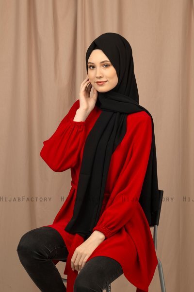Yildiz - Hijab Crepe Chiffon Noir