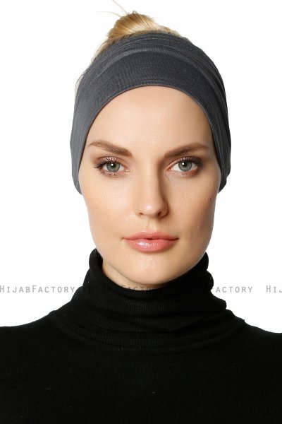 Cemre - Bandana Bonnet Gris Foncé