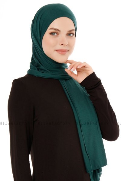 Melek - Hijab Jersey Premium Vert Foncé - Ecardin