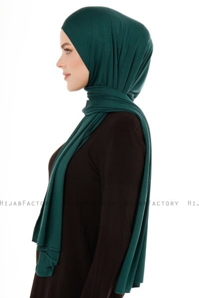 Melek - Hijab Jersey Premium Vert Foncé - Ecardin