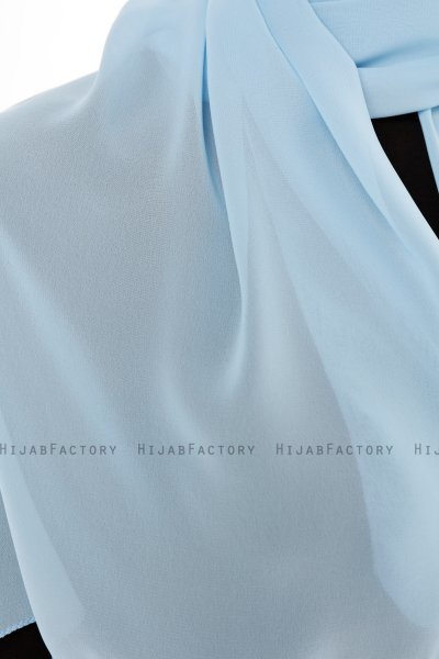 Derya - Hijab Pratique Chiffon Bleu Clair