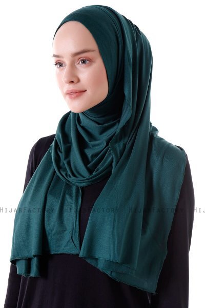 Hanfendy - Hijab Pratique One-Piece Vert Foncé