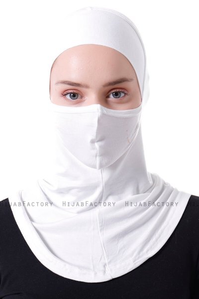 Damla - Bonnet Masque Ninja Hijab Crème