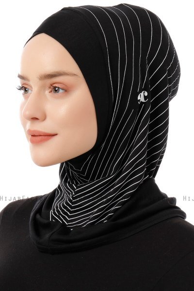 Babe Cross - Hijab Al Amira One-Piece Noir & Blanc