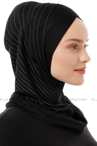 Babe Cross - Hijab Al Amira One-Piece Noir & Gris Clair